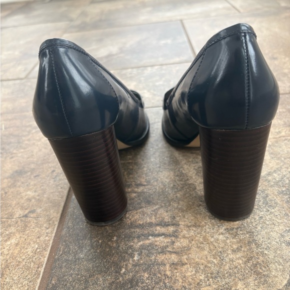 Nine West Navy Blue Heeled Loafers - Picture 5 of 7